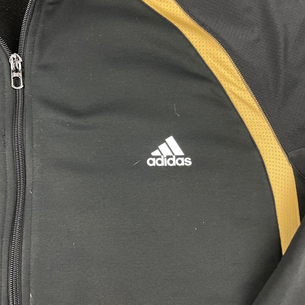 Adidas Climalite Top Ten Basketball Track Jacket Mens 2XL Black Gold Full Zip - Picture 4 of 11